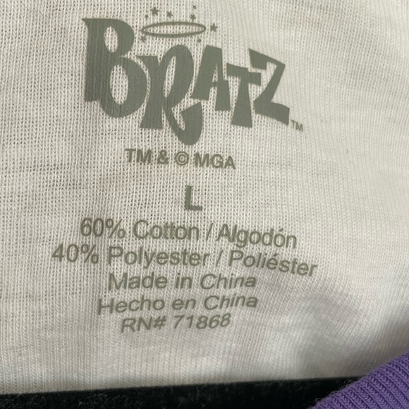 Bratz Doll Y2K style Crop Top Baby Baseball Tee Shirt Airbrush - Picture 3 of 4